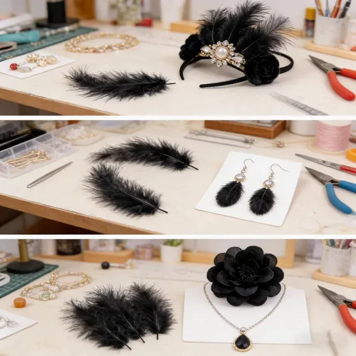 Miniatura 8 de Paquete de 100 plumas de marabú de pavo esponjosas de 4 a 6 pulgadas para manualidades, atrapasueños con flecos, plumas de colores, paquete