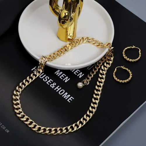 Miniatura 6 de LILIE&WHITE Collar de cadena de oro para mujer, cadena de serpiente, collar de espiga de oro, gargantilla de oro, collares de moda, regalo