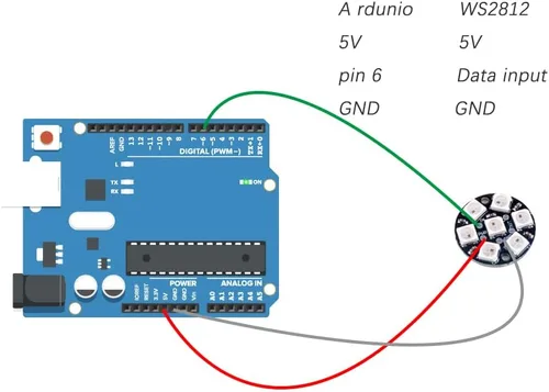 Miniatura 4 de Anillos LED RGB de 7 bits 7 X WS2812B 5050 Luz de lámpara con controladores integrados direccionables individualmente para Arduino Raspberry Pi