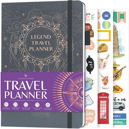 Miniatura 10 de Legend Travel Planner – Organizador de itinerario de vacaciones para viajes en solitario y parejas – Diario de viaje para mujeres y hombres