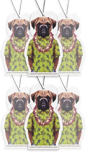 Ambientador de coche para perros, paquete de 6 unidades, perfumado con aceites esenciales, por Fresh Fresheners