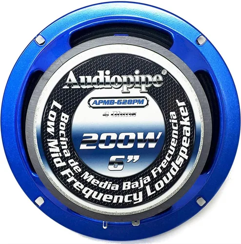 Miniatura 3 de 2 pares Audiopipe APMB-628PM 6 "Slim Mid Full Range Altavoz de audio para coche bala 4 ohmios 800 W