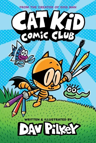 Miniatura 3 de El juego de regalo para niños Cat Kid Comic Club incluye libro de tapa dura de Dav Pilkey, mochila MerryMakers Dog Man's Cat Kid y certificado