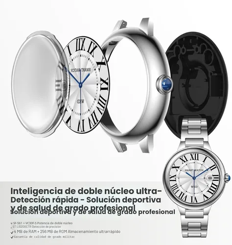 Miniatura 9 de SOUYIE Reloj inteligente DA GPT 2026 para mujer, pantalla AMOLED de 1.19 pulgadas, esfera de reloj personalizable AI, frecuencia cardíaca, monitor