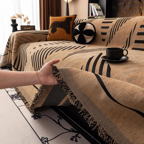 Miniatura 238 de VClife Fundas de sofá bohemio de felpilla para sofá seccional, fundas de sofá suaves y antideslizantes para sofá de 2 cojines, protector de muebles