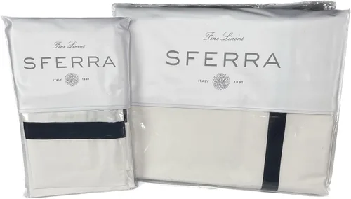 Miniatura 9 de Sferra Estate Collection - Juego de sábanas 100% percal de algodón de fibra larga de 200 hilos con apliques satinados, refrescante, suave