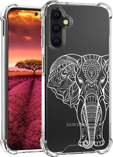 Miniatura 9 de Compatible con Samsung Galaxy S23 - Funda transparente para mujeres y niñas, diseño transparente (formas geométricas de arte abstracto)