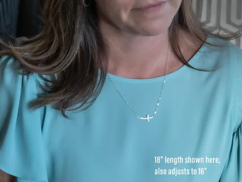 Miniatura 3 de EFYTAL Regalos cristianos para mujer, pequeño colgante de cruz de circonita cúbica lateral, regalos de confirmación para niñas adolescentes. Regalos