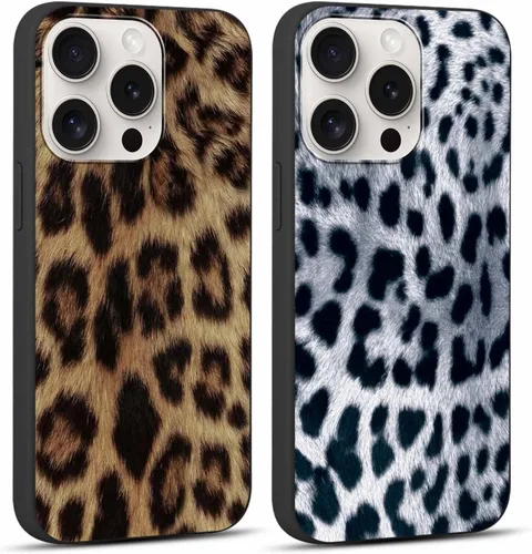 Miniatura 23 de Paquete de 2 Fundas de Teléfono Bonitas con Estampado de Guepardo para Apple iPhone 13 Pro Max de 6.7 Pulgadas, Fundas de Diseño