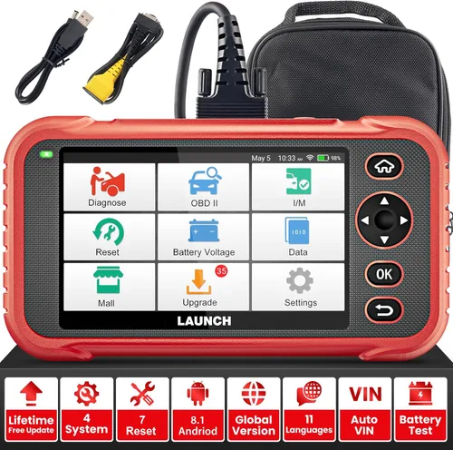 LAUNCH Escáner OBD2 CRP123I V2.0, herramienta de escaneo de actualización de por vida 2026, sistema Muilti con 7 reajustes de aceite/calibración