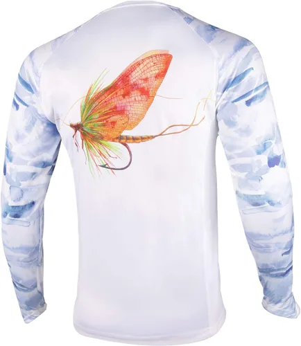 Miniatura 55 de Palmyth - Camiseta de pesca para hombre, con manga larga, protección solar ultravioleta FPU 50+, con bolsillo