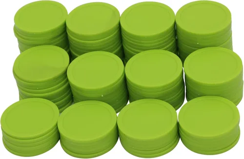 Caja de 1.37 pulgadas de 1.378 in de 120 monedas de conteo para fichas de póquer y monedas de juego (verde césped, 1.378 in/1.37 pulgadas)