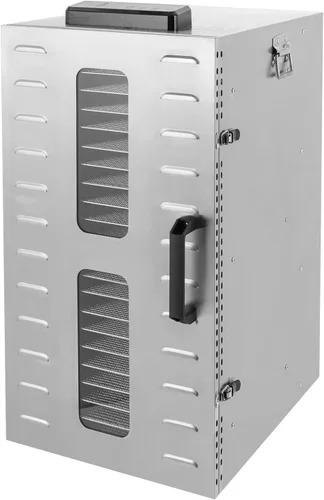 Miniatura 11 de Máquina deshidratadora de alimentos eléctrica comercial con ruedas, 1700 W, 20 bandejas, deshidratador de alimentos de acero inoxidable para carne