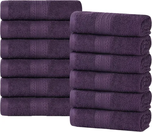 Miniatura 57 de Superior Juego de 6 toallas de mano de algodón ecológico, toallas pequeñas para spa, hotel, baño de invitados, cocina, secado rápido, suave