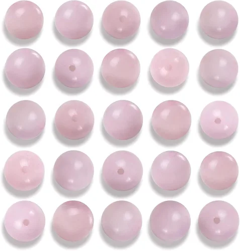 Miniatura 26 de 100 cuentas de jade birmano liso natural de 0.236 pulgadas (0.236 in), cuentas redondas sueltas de piedras preciosas para fabricación de joyas
