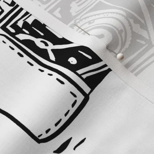 Miniatura 5 de Spoonflower Tela – Fotografía en blanco y negro Foto Vintage Cámara impresa en tela de algodón Petal Signature por The Yard – Coser acolchado Ropa