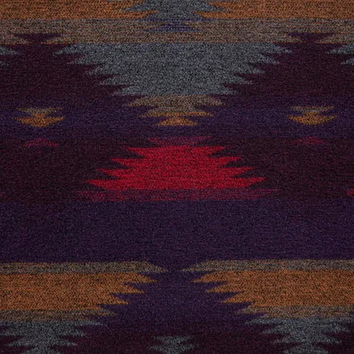 Miniatura 8 de Paseo Road Gila - Manta occidental de mezcla de lana, tamaño individual de 66 x 88 pulgadas, manta azteca geométrica púrpura, estilo tribal