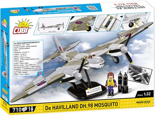 Miniatura 13 de COBI Colección Histórica WWII De Havilland DH.98 Mosquitero Avión, Madera