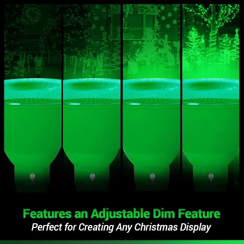 Miniatura 3 de Paquete de 2 luces de inundación color verde LED BlueX Par38, de 18 vatios (equivalente a 120 vatios), regulables, luces verdes LED base E26
