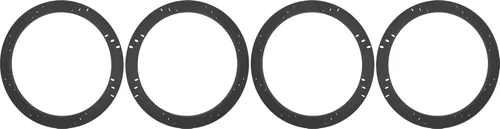 Separadores de altavoz de subwoofer de 12" Anillos extensores de profundidad - 1" de grosor - ID: 11 1/8" OD: 12 7/8" - 2 pares - SSK12XXKQ2 -