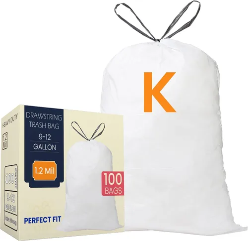 Miniatura 12 de Code H - Bolsas de basura resistentes con cordón de 8 a 9 galones compatibles con simplehuman Code H - Bolsas de basura de 8-9 galones