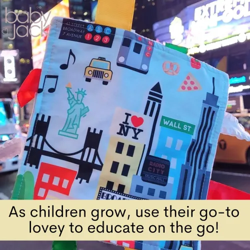 Miniatura 5 de Baby Jack & Co - Juguetes para bebés de 8 x 8 pulgadas, diseño de Nueva York, suave y seguro, aprende ciudades y formas de Estados Unidos, juguete