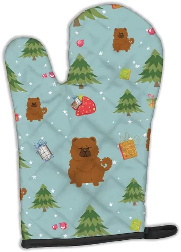 Miniatura 341 de Caroline's Treasures BB2732OVMT Dog House Collection Border Collie - Guante de horno grueso resistente al calor para sartenes calientes y horno