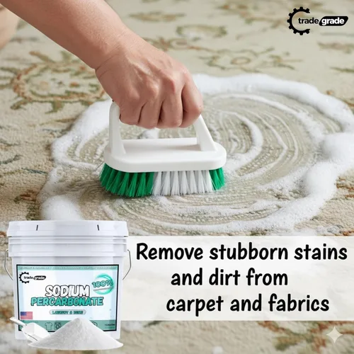 Miniatura 5 de TradeGrade - Polvo de percarbonato de sodio - Polvo blanqueador de oxígeno para lavandería, limpieza del hogar y al aire libre - Limpiador multiusos