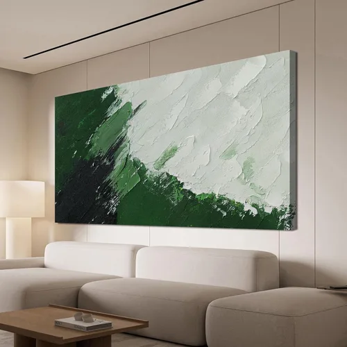 AIXMGSJS Lienzo decorativo para pared, cuadros artísticos para la sala de estar, arte de pared en lienzo, arte abstracto verde, impresiones