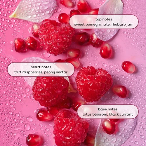 Miniatura 3 de eos Spray corporal de cachemira, granada y frambuesa, spray corporal para mujeres, niebla para el cabello, afrutada, hidratante, ácido hialurónico