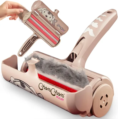 Miniatura 10 de ChomChom Roller Removedor de pelo de mascotas – Rodillo de pelusa reutilizable de tamaño original para gatos y perros en muebles, sofá, alfombra