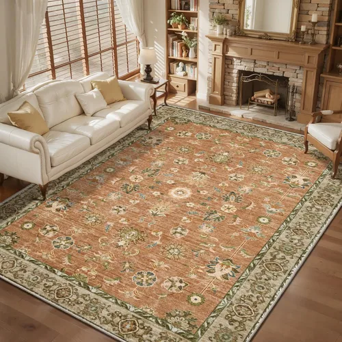 Miniatura 67 de Tangsoo Alfombra lavable para pasillo, antideslizante, 2 x 6 pies, estilo bohemio, floral, vintage, para entrada, suelo suave, para cocina, baño