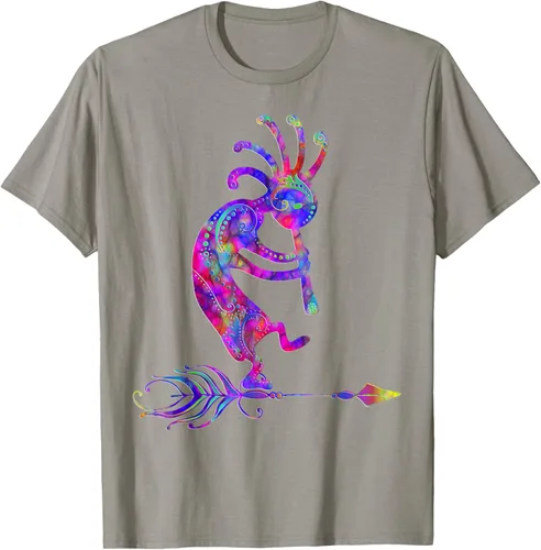Miniatura 34 de Native American Kokopelli With Feather 2 - Camiseta Fan Fun, Negro, S