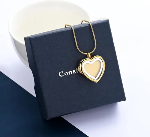 Miniatura 59 de constantlife Joyería de cremación para cenizas – Colgante de corazón conmemorativo collar de urna conmemorativa soporte para cenizas de acero