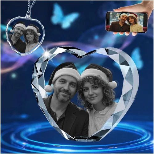 Miniatura 7 de Marco de fotos de cristal 3D personalizado grabado grabado personalizado impresiones de fotos de vidrio regalos de Navidad cubos de fotos gran
