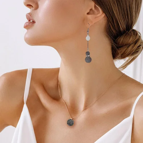 Miniatura 6 de PH PandaHall 620 piezas de cuentas de lava natural de 6 mm sin teñir, cuentas de piedra de lava gris, cuentas de chakra, cuentas sueltas redondas