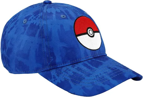 Miniatura 3 de Pokeball bordado azul Tie Dye algodón sarga Pokemon béisbol sombrero, Azul
