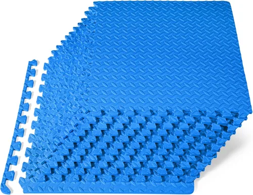Miniatura 30 de ProsourceFit - Tapete de ejercicio tipo rompecabezas de ½ pulgada, losetas de espuma EVA entrelazadas para gimnasio en casa, para niños, crema, 24 x