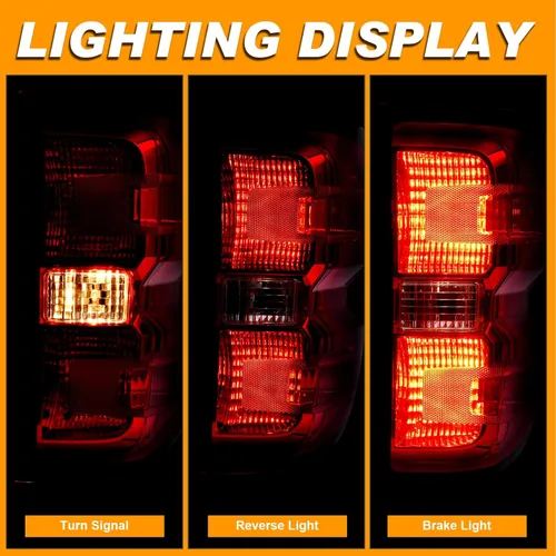 Miniatura 4 de Conjunto de luces traseras de estilo de fábrica compatible con Chevrolet Silverado 1500 2500 HD GMC Sierra 3500 HD 2016-2019 lado derecho