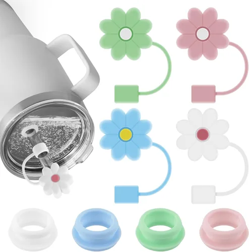 ERKOON Juego de tapones de silicona para derrames – Compatible con vaso de paja YETI de 16 onzas, 20 onzas, 24 onzas, 25 onzas, 26 onzas, 35 onzas,