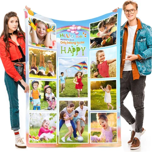 Miniatura 17 de Manta personalizada con fotos, texto, fotos personalizadas, regalos del día de San Valentín para mamá, papá, pareja, esposa, marido, novia, novio