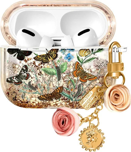 Miniatura 31 de Funda para Apple para Airpods 4 Case 2024 - Arena Movediza Líquida Arte Artístico Estético Funda Mujer Chica Mujeres Brillante Brillo Purpurina