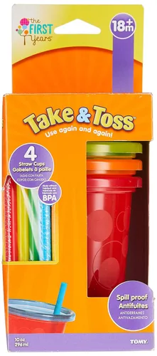 Miniatura 3 de The First Years Take and Toss - Vasos de paja a prueba de derrames, 10 onzas