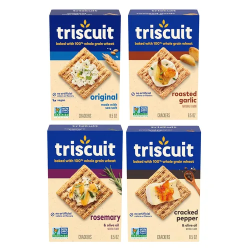 Miniatura 13 de TRISCUIT Galletas de grano entero 4 paquetes con 4 variedades de sabores surtidos
