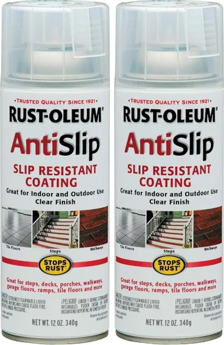 Rust-Oleum Stops Rust Antideslizante 271455 - Espray antideslizante de 12 onzas, acabado transparente, 12 onzas, 12 onzas líquidas (paquete de 2)