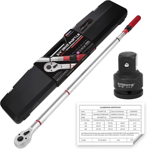 Miniatura 11 de Llave dinamométrica de clic de 1/2 pulgada 10-170 FT-LB/13.6-230.5N.M, precisión de ±3%, llave dinamométrica profesional de clic de doble dirección