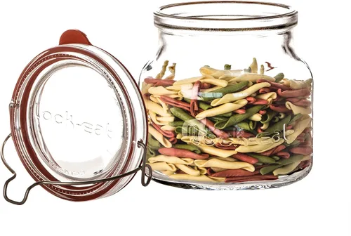 Miniatura 5 de Luigi Bormioli Lock-Eat - Práctico tarro de vidrio para alimentos, 1 unidad, transparente de 50.75 onzas