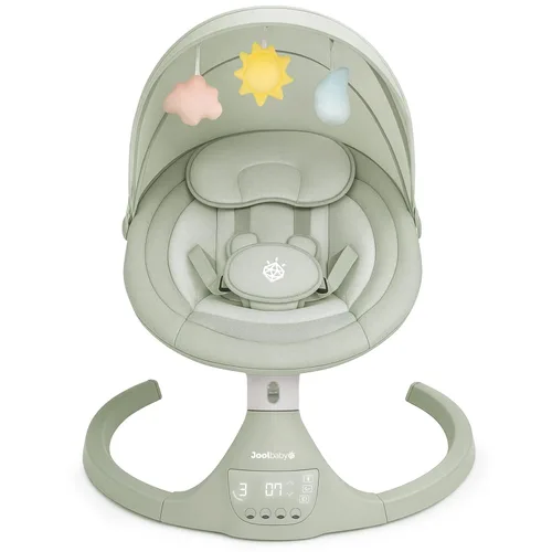Miniatura 7 de Jool Baby Nova Swing para recién nacidos, columpio eléctrico motorizado para bebés, música Bluetooth, 10 melodías preestablecidas, control remoto