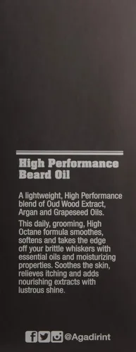 Miniatura 3 de AGADIR Aceite para barba de madera Oud, 1.5 onzas líquidas