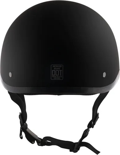 Miniatura 4 de Detour Helmets D.O.T. - Medio casco negro plano para motociclistas con visera extraíble